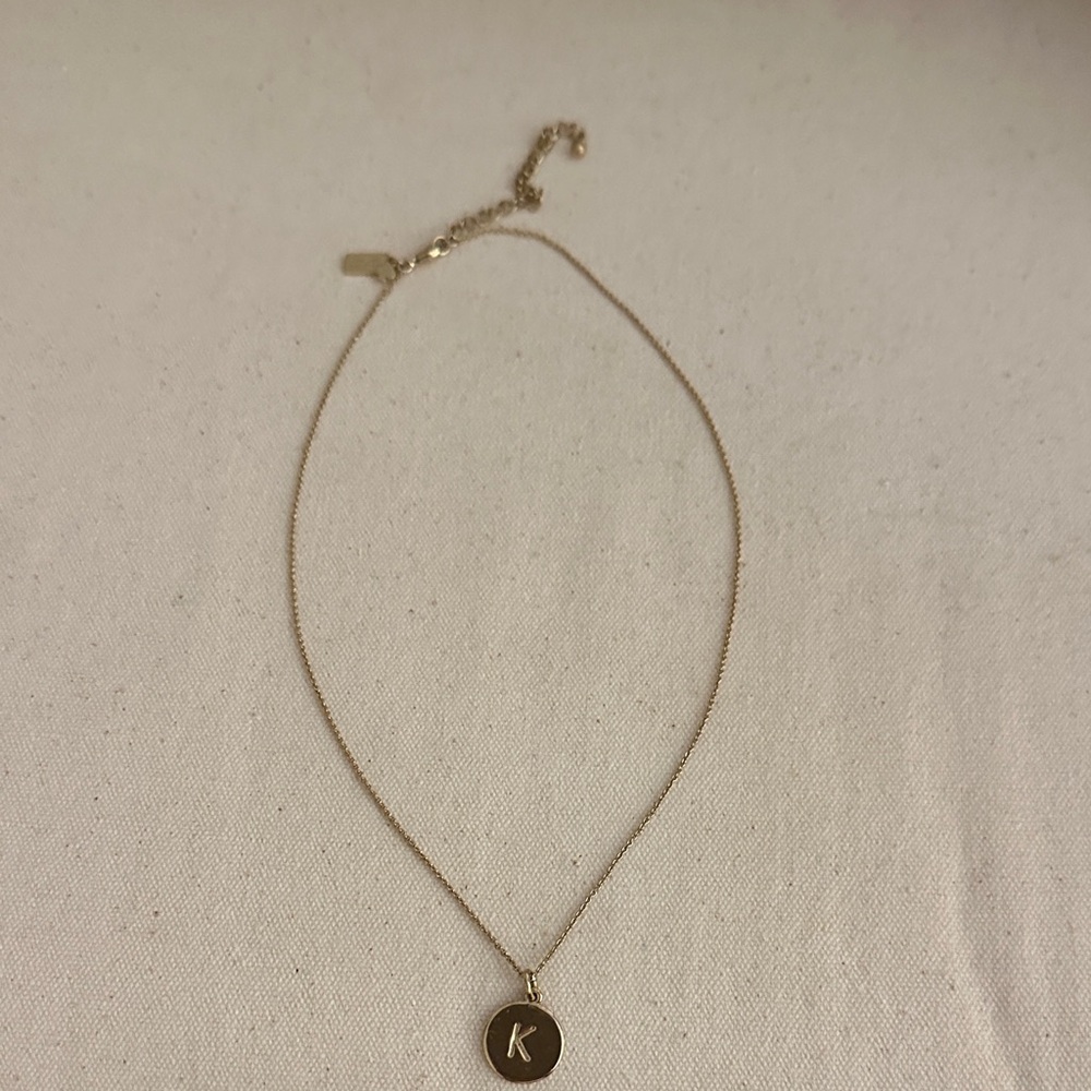 Kate Spade Gold 'K' Pendant Necklace